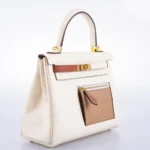 Hermès Rare Collectible Kelly 25 Nata Swift Colormatic Gold Hardware Replica Quality