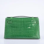 Hermès Rare Collectible Kelly Pochette Cactus Shiny Alligator Mississippiensis JPG Gold Hardware Best Lushentic Bags