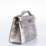 Hermès Rare Collectible Kelly Pochette Ombré Lizard Palladium Hardware Replica designer handbags