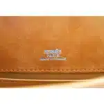 Hermès Rare Collectible Kelly Pochette Orange Doblis Palladium Hardware