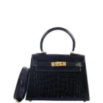 Hermès Vintage Mini Kelly 20 Black Noir Shiny Alligator Mississippiensis Gold Hardware Quality Rep