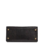 Hermès Vintage Mini Kelly 20 Sellier Black Niloticus Lizard Gold Hardware